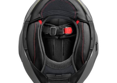 View of the GT-Air 3's interior, showing the 3D Max-Dry liner and cheek pad construction.