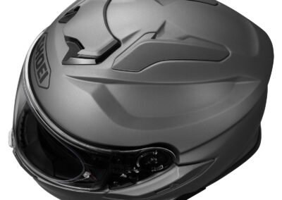 The Shoei GT-Air 3 helmet with graphic design shown in a three-quarter profile on a white background.