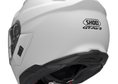The Shoei GT-Air 3 helmet with graphic design shown in a three-quarter profile on a white background.