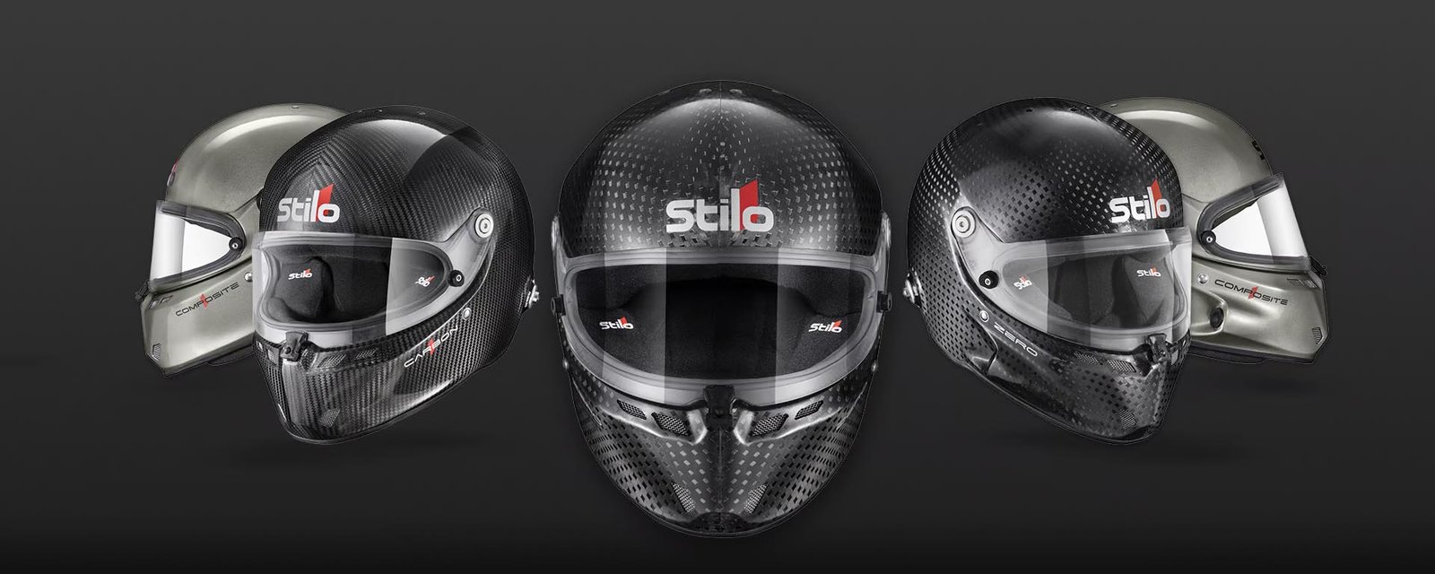 A Stilo ST6 helmet in matte carbon fiber, displayed in profile against a dark background, highlighting its aerodynamic lines